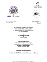 Azerbaïdjan : Recommandations conjointes sur le droit électoral et l’administration des élections