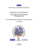 Kazakhstan, Parliamentary Elections, 19 September and 3 October 2004: Needs Assessment Mission Report