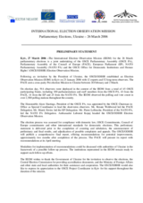 Ukraine, Parliamentary Elections, 26 March 2006: Preliminary Statement