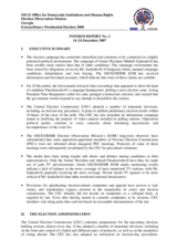 Georgia, Extraordinary Presidential Election, 5 January 2008: Interim Report No. 2