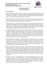 Georgia, Parliamentary Elections, 21 May 2008: Interim Report No. 2
