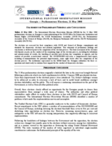 Georgia, Parliamentary Elections, 21 May 2008: Preliminary Statement
