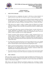 Belarus, Presidential Election, 19 March 2006: Interim Report No. 2