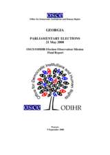 Georgia, Parliamentary Elections, 21 May 2008: Final Report