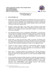 Azerbaijan, Presidential Election, 15 October 2008: Interim Report No. 1 (Azerbaijani)