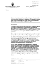 Statement by the Delegation of Sweden on the freedom of the media in the Member States of the European Union