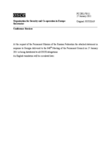 Выступление Постоянного представителя Российской Федерации А.С.Азимова - В связи с выступлением представителя Грузии