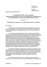 Statement by the Delegation of the Russian Federation on the Article 31 demonstrations in the Russian Federation