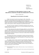 Statement by the Hungarian Presidency of the Council of the European Union on the terrorist attack in Alexandria, Egypt, on 31 December 2010