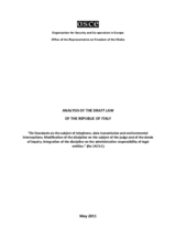 Analysis of Draft Law 1415-C of the Republic of Italy Analysis of Draft Law 1415-C of the Republic of Italy