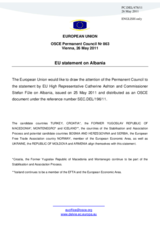 Statement by the Hungarian Presidency of the Council of the European Union on Albania