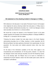 Statement by the Hungarian Presidency of the Council of the European Union on the shooting incident close to the South Ossetian Administrative Boundary Line