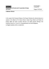 Выступление Постоянного представителя Российской Федерации А.С.Азимова – В ответ на выступление министра иностранных дел и торговли Ирландии Э.Гилмора
