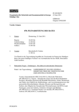 Journal der 870. Plenarsitzung des Ständigen Rates 