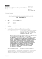 Giornale della 869a Seduta speciale del Consiglio permanente