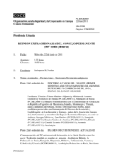 Diario de la Sesión extraordinaria del Consejo Permanente (869ª Sesión plenaria) 