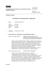 Giornale della 863a Seduta plenaria del Consiglio permanente