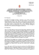 Statement by the Delegation of Serbia in response to the report by the OSCE Representative on Freedom of the Media, Ms. Dunja Mijatović