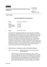 Journal der 854. Plenarsitzung des Ständigen Rates 