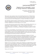 Statement by the Delegation of the United States on the freedom of the media in the United States of America