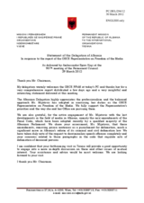 Statement by the Delegation of Albania in response to the report by the OSCE Representative on Freedom of the Media