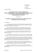 Statement by the Delegation of Belarus on the fundamental freedoms in the United States of America and Canada