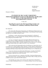 Statement by the Delegation of Belarus in response to the report by the Special Representative and Co-ordinator for Combating Trafficking in Human Beings, Dr. Maria Grazia Giammarinaro