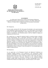 Statement by the Delegation of Moldova in response to the address by the Minister for Foreign Affairs of Ukraine, H.E. Kostyantyn Gryshchenko