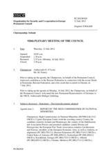 Journal of the 920th Plenary Meeting of the Permanent Council