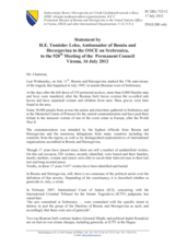 Statement by the Delegation of Bosnia and Herzegovina on the seventeenth anniversary of the massacre in Srebrenica, Bosnia and Herzegovina