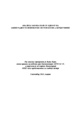 Analysis of the Laws pertaining to the Public Service Broadcasting System of Bosnia and Herzegovina