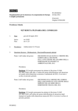 Giornale della 922a Seduta plenaria del Consiglio permanente