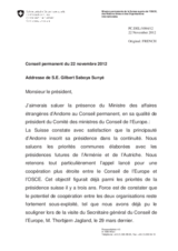 Addresse de S.E. Gilbert Saboya Sunyé