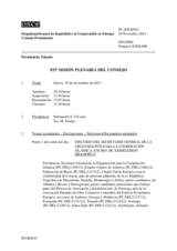 Diario de la 933ª Sesión plenaria del Consejo Permanente