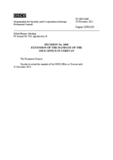 Permanent Council Decision No. 1060