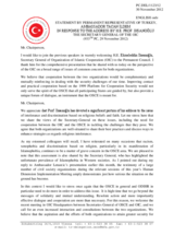 Statement by the Delegation of Turkey in response to the address by the Secretary General of the Organisation of Islamic Cooperation, H.E. Ekmeleddin İhsanoğlu