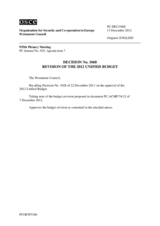 Permanent Council Decision No. 1068
