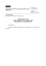 Beschluss Nr. 1065 des Ständigen Rates