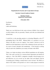 Opening Remarks by H.E. Mr. Lamberto Zannier