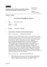 Journal de la 715ème séance plénière du Forum