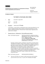 Giornale della 714a Seduta plenaria del Foro di cooperazione per la sicurezza