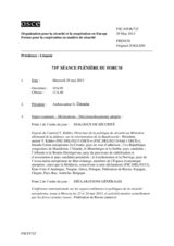 Journal de la 719ème séance plénière du Forum