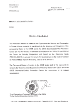 Response by the Delegation of Austria to the Questionnaire on the Code of Conduct on Politico-Military Aspects of Security