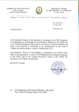 Response by the Delegation of Azerbaijan to the Questionnaire on the Code of Conduct on Politico-Military Aspects of Security