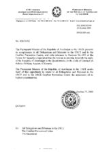 Response by the Delegation of Azerbaijan to the Questionnaire on the Code of Conduct on Politico-Military Aspects of Security