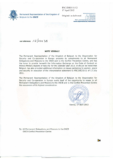 Response by the Delegation of Belgium to the Questionnaire on the Code of Conduct on Politico-Military Aspects of Security