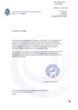 Response by the Delegation of Belgium to the Questionnaire on the Code of Conduct on Politico-Military Aspects of Security