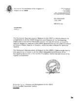 Response by the Delegation of Belgium to the Questionnaire on the Code of Conduct on Politico-Military Aspects of Security