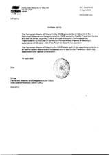 Response by the Delegation of Finland to the Questionnaire on the Code of Conduct on Politico-Military Aspects of Security