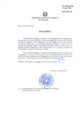 Response by the Delegation of Greece to the Questionnaire on the Code of Conduct on Politico-Military Aspects of Security